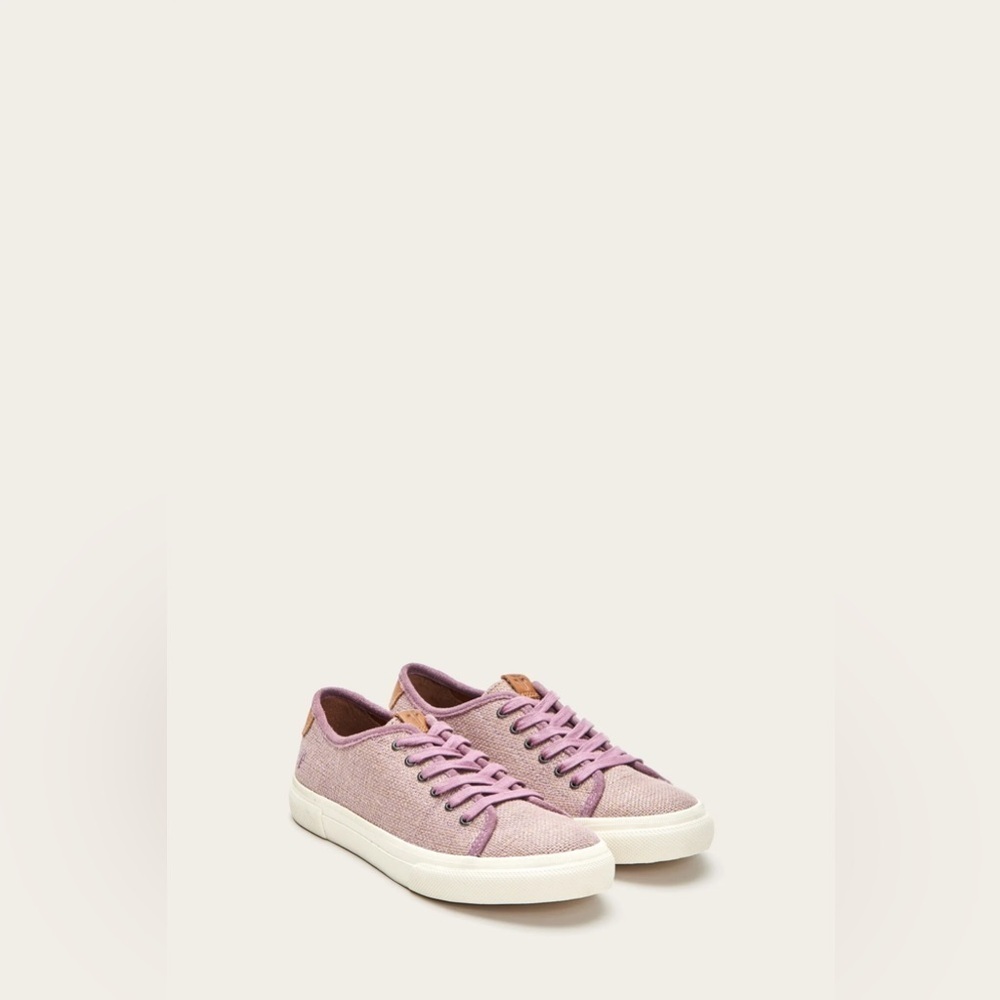 Frye Gia Purple Canvas Low Lace Up Sneakers Size 9M EUC Comfort
